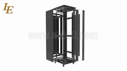 Support de serveur de Center de données Standard de 19 pouces, haute qualité, 42u, porte en verre sur pied, armoire réseau DDF